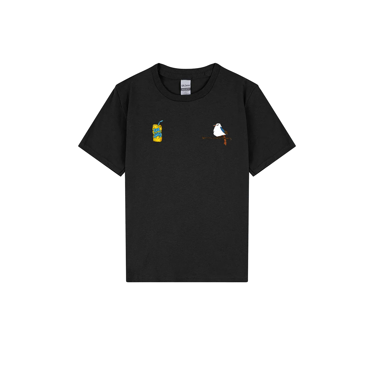 Black front flat lay